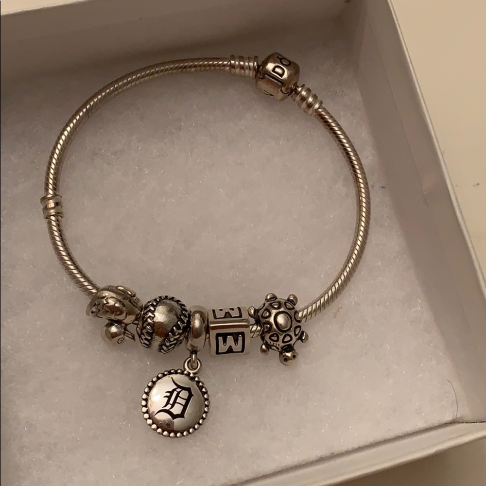 Authentic Pandora bracelet with charms